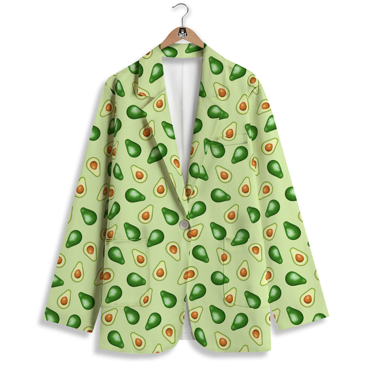 Avocado Half Cut Print Women's Blazer-grizzshop