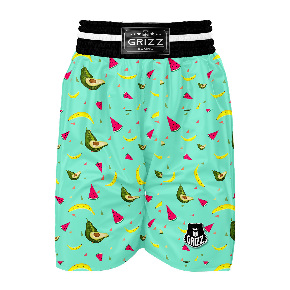 Avocado Mix Fruit Boxing Shorts-grizzshop
