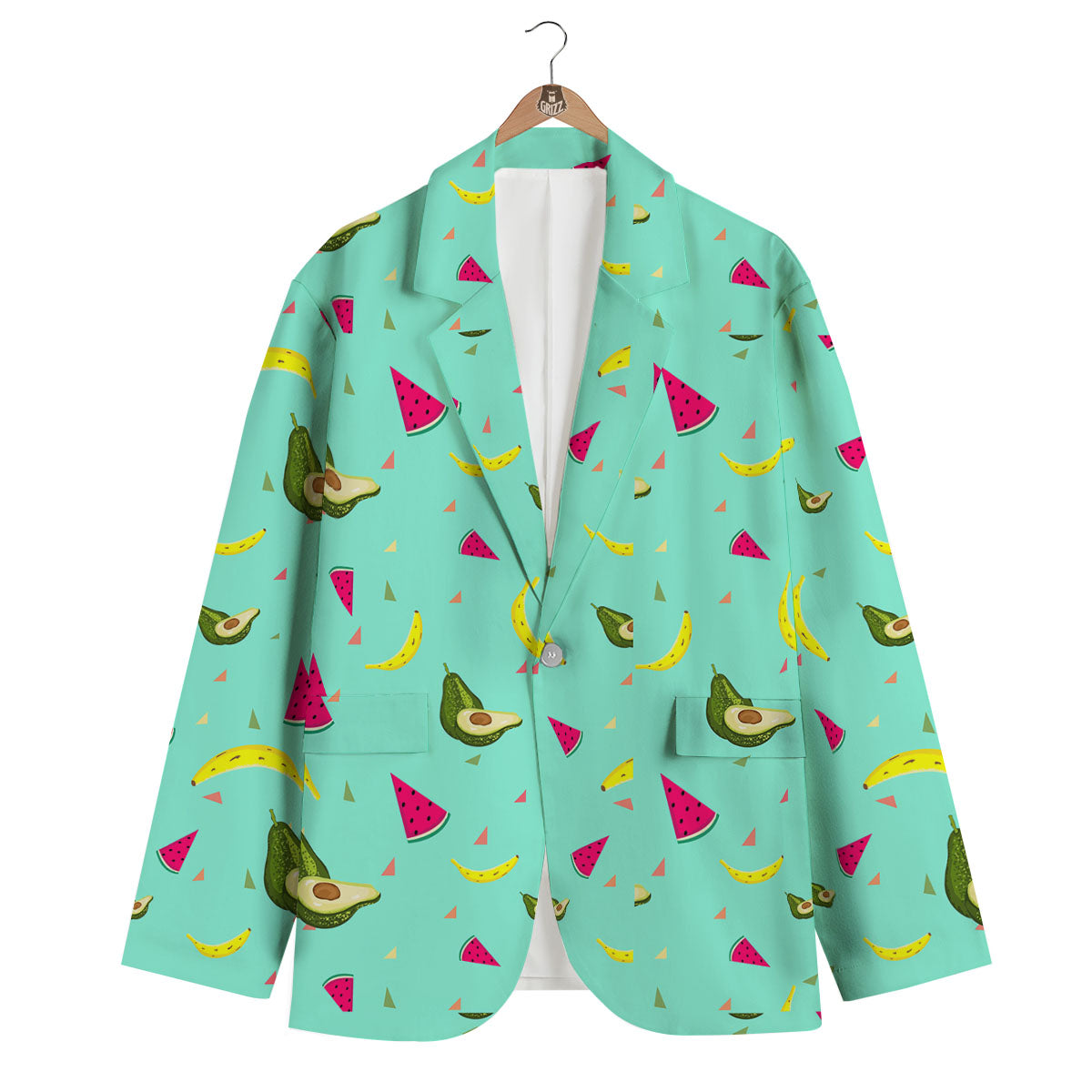 Avocado Mix Fruit Men's Blazer-grizzshop