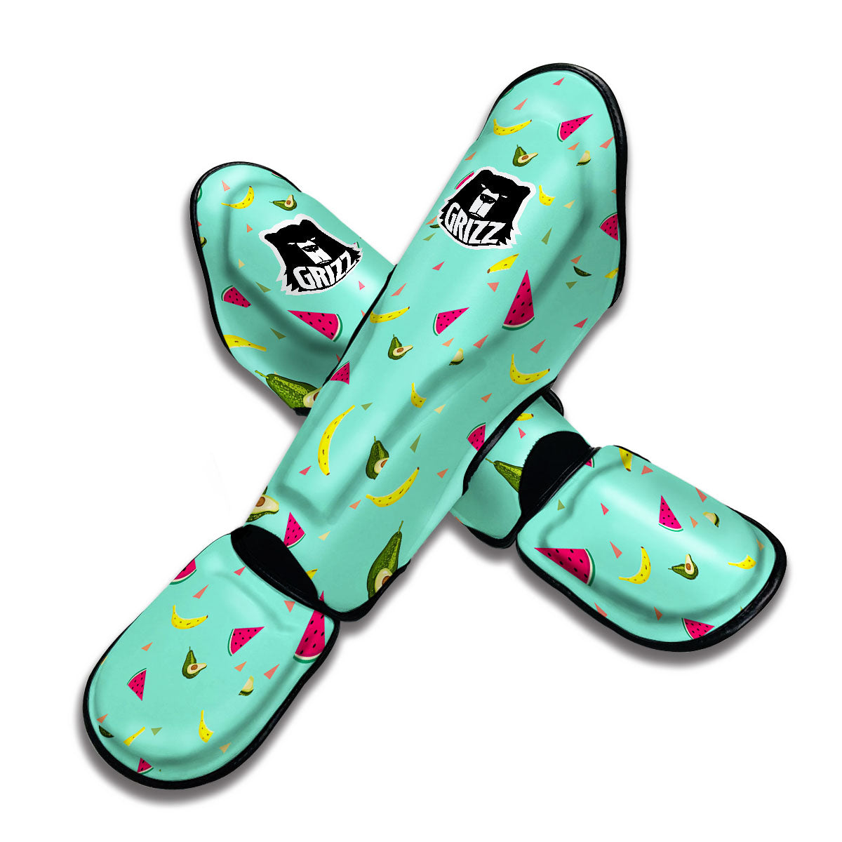 Avocado Mix Fruit Muay Thai Shin Guards-grizzshop
