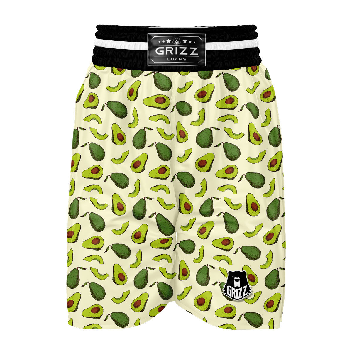 Avocado Pattern Boxing Shorts-grizzshop