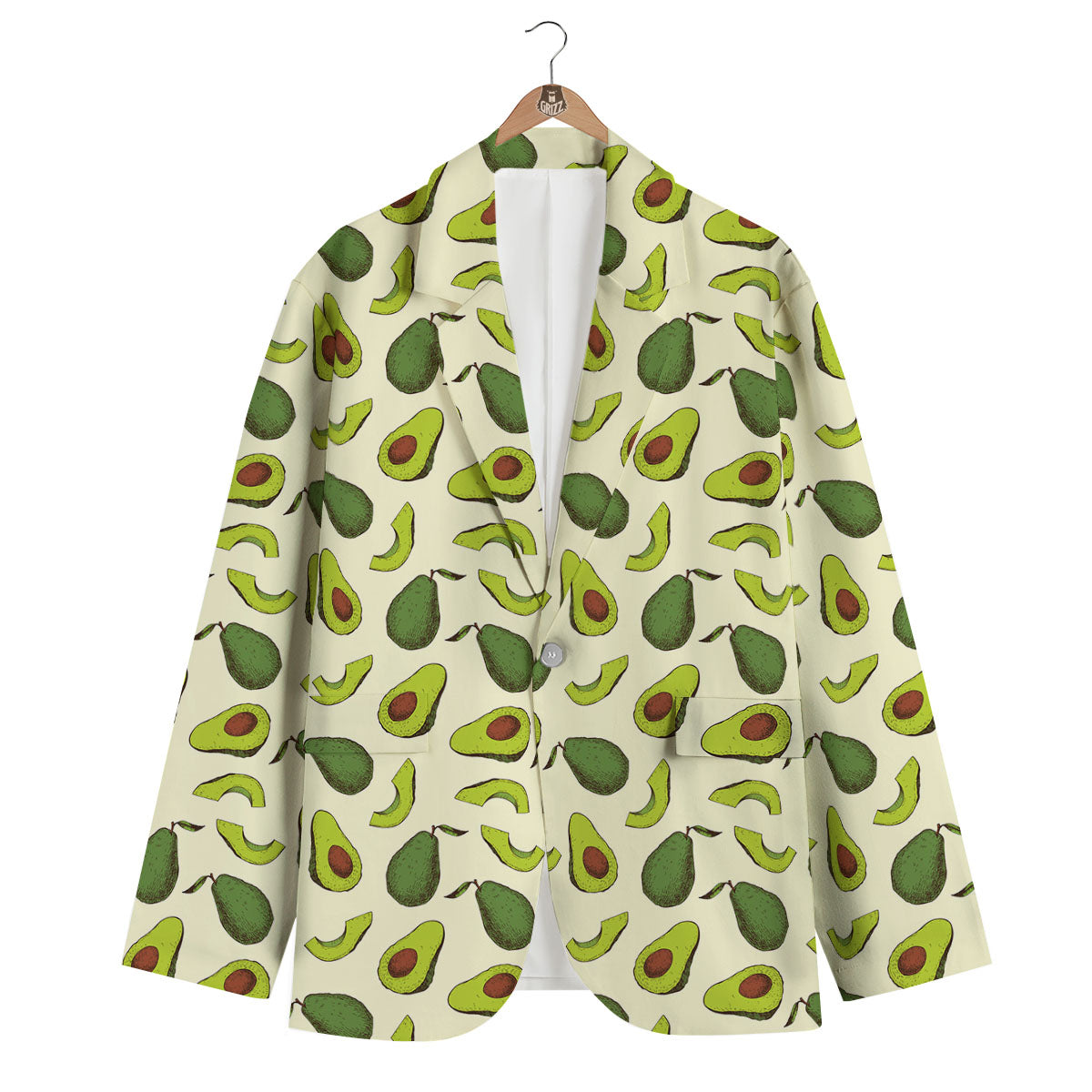 Avocado Pattern Men's Blazer-grizzshop