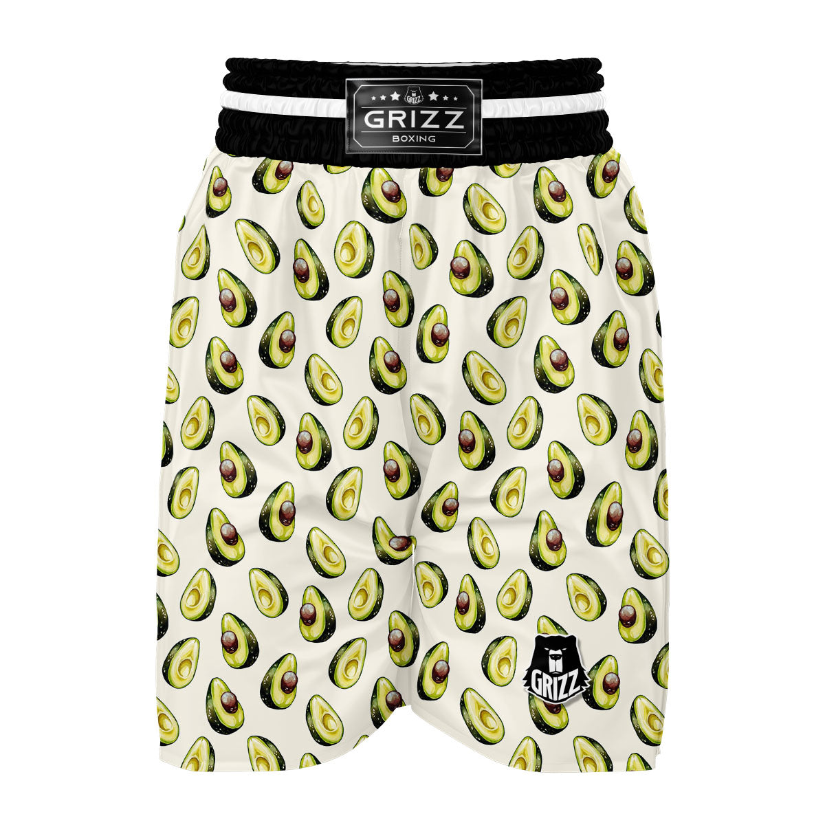 Avocado Print Boxing Shorts-grizzshop