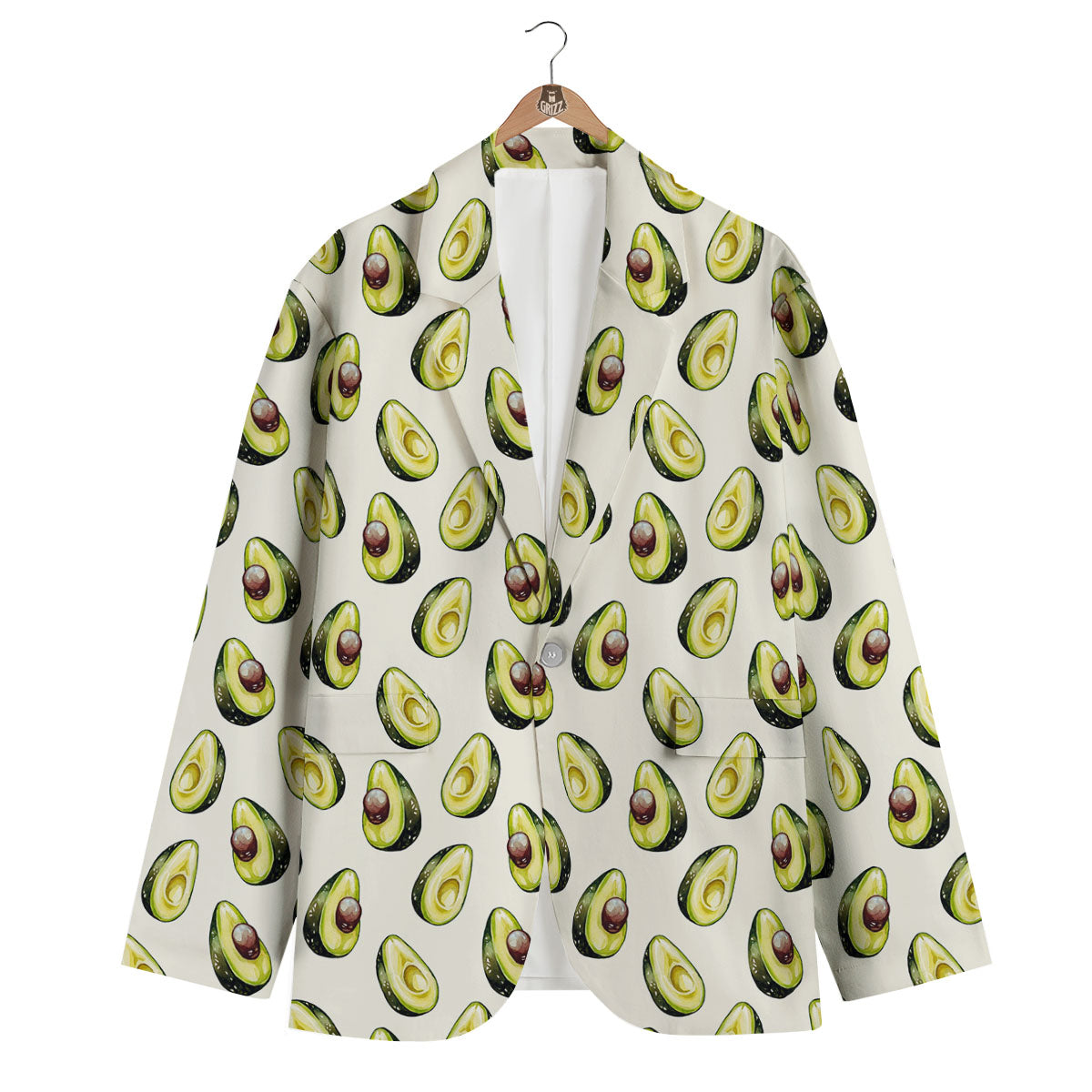 Avocado Print Men's Blazer-grizzshop