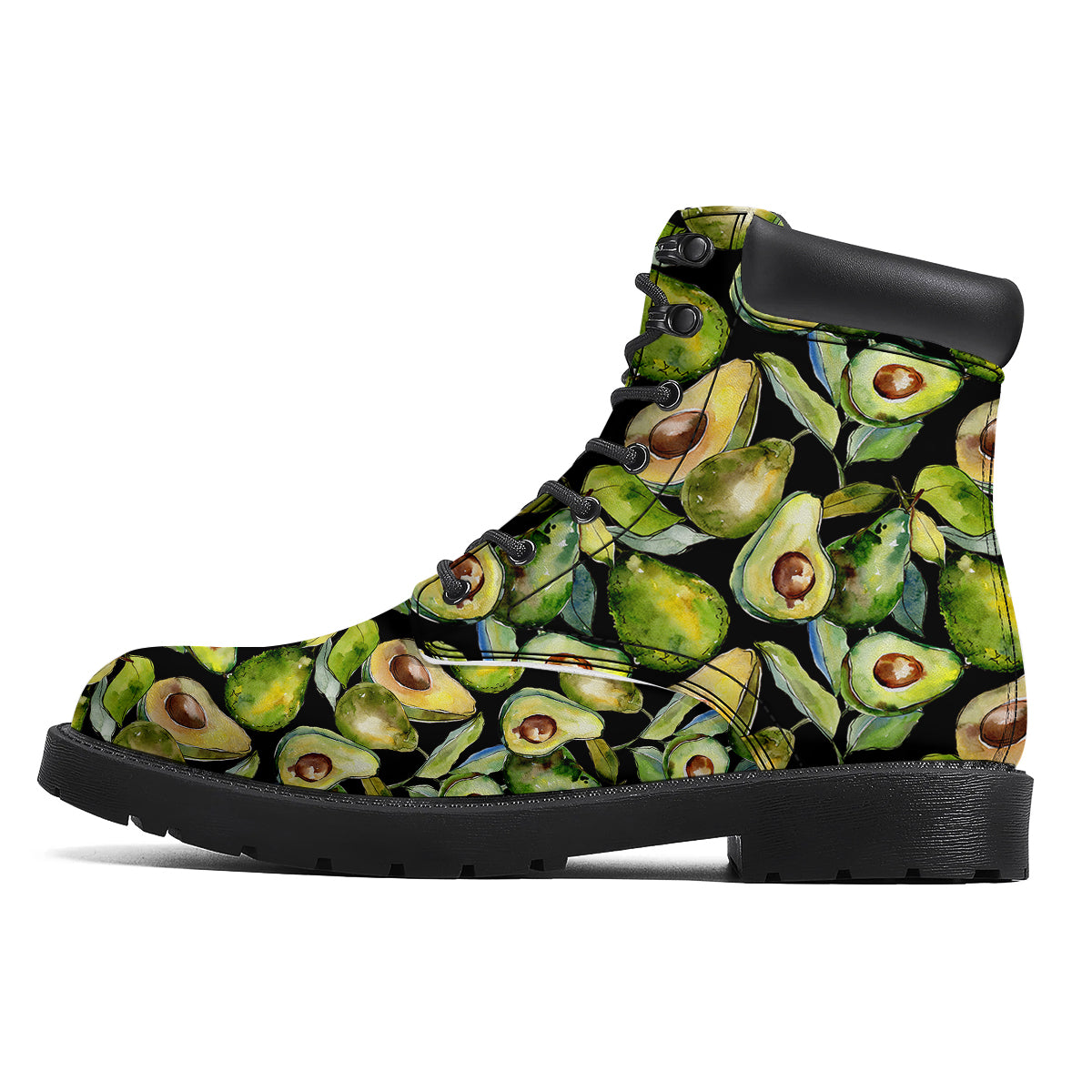 Avocado Watercolor Print Pattern Boots-grizzshop