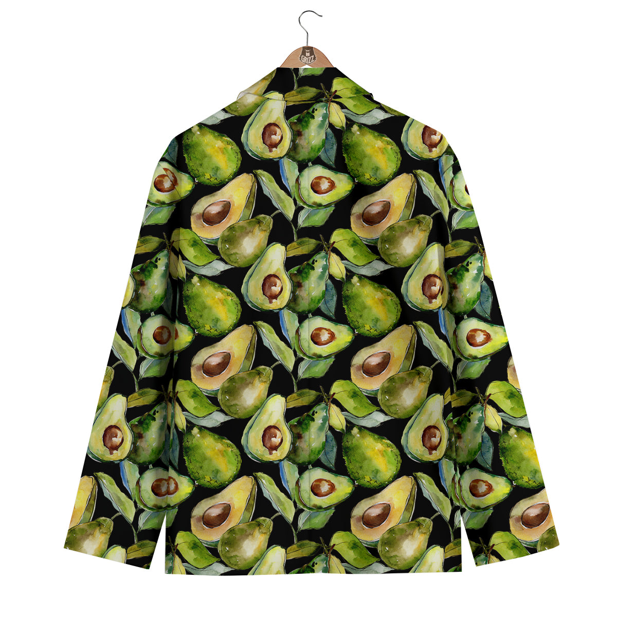 Avocado Watercolor Print Pattern Men's Blazer-grizzshop