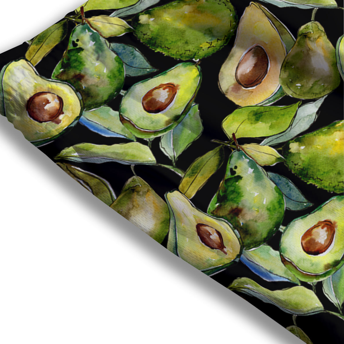 Avocado Watercolor Print Pattern Mesh Shorts