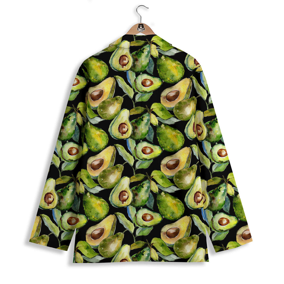 Avocado Watercolor Print Pattern Women's Blazer-grizzshop