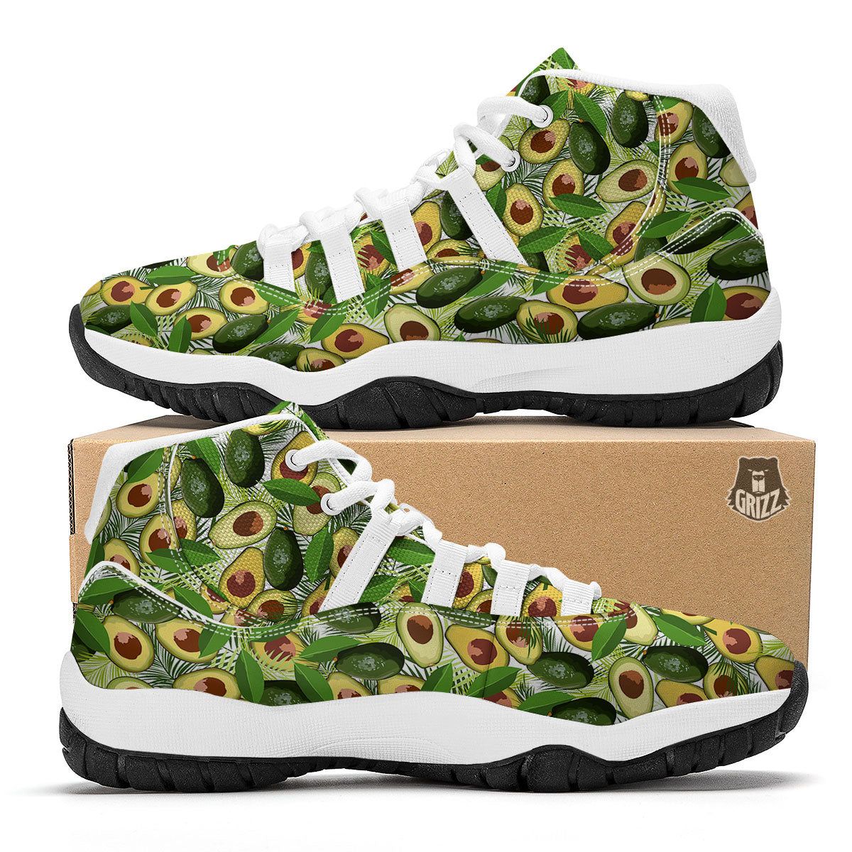 Avocado White Bball Shoes-grizzshop