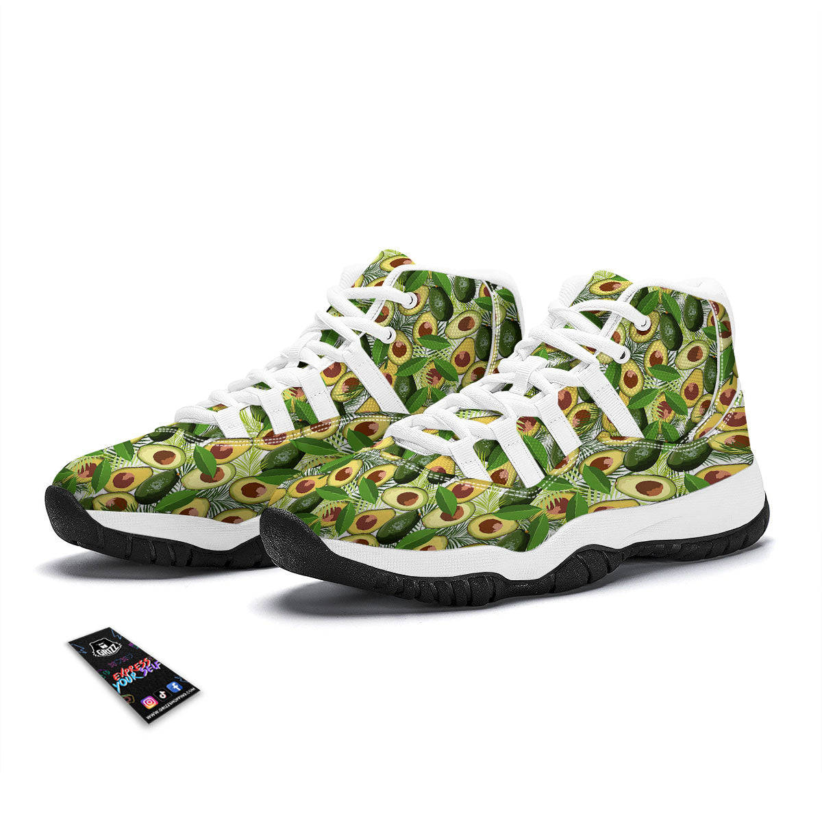 Avocado White Bball Shoes-grizzshop