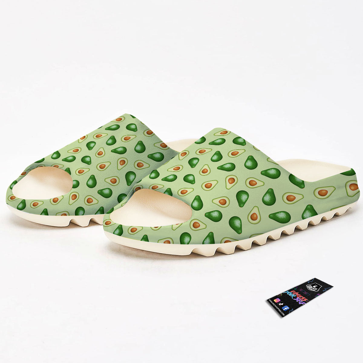 Avocado Half Cut Print Sandals-grizzshop