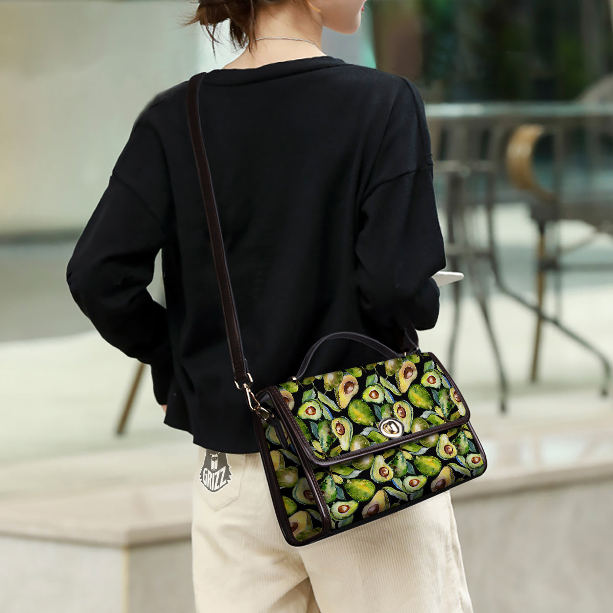 Avocado Watercolor Print Pattern Women's Satchel Bag