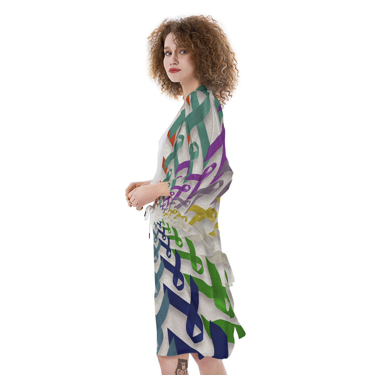 Awareness Mandala Cancer Print Kimono-grizzshop