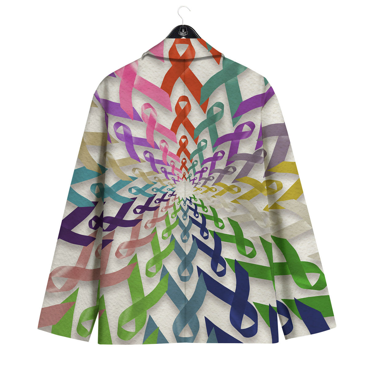 Awareness Mandala Cancer Print Men's Sport Coat-grizzshop
