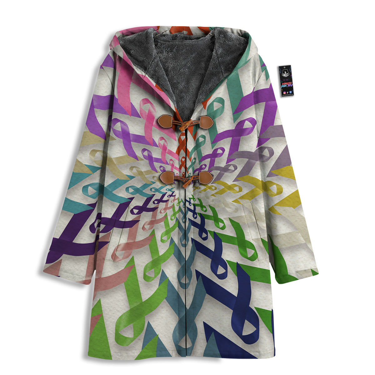 Awareness Mandala Cancer Print Men's Windbreaker Jacket-grizzshop