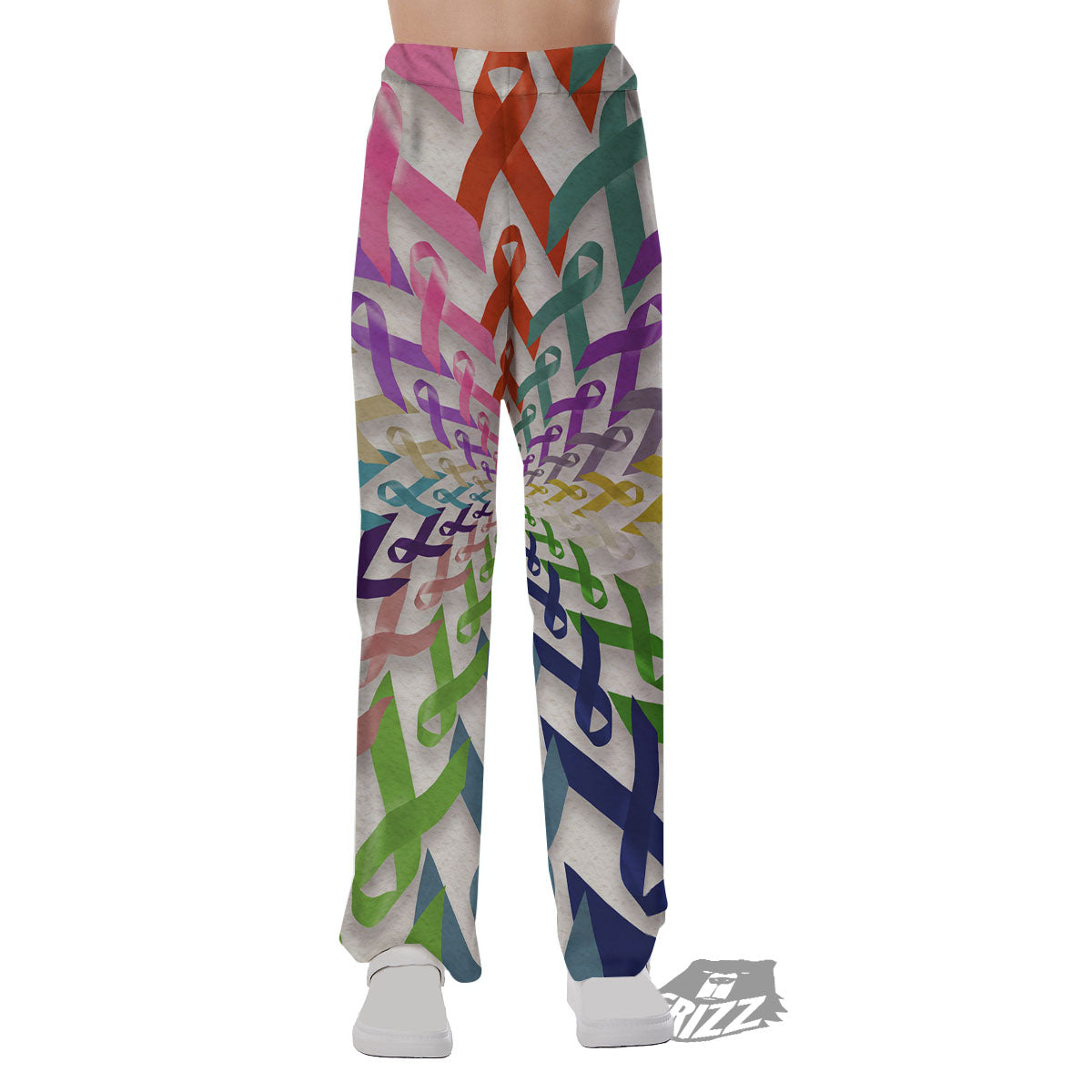 Awareness Mandala Cancer Print Pajama Pants-grizzshop