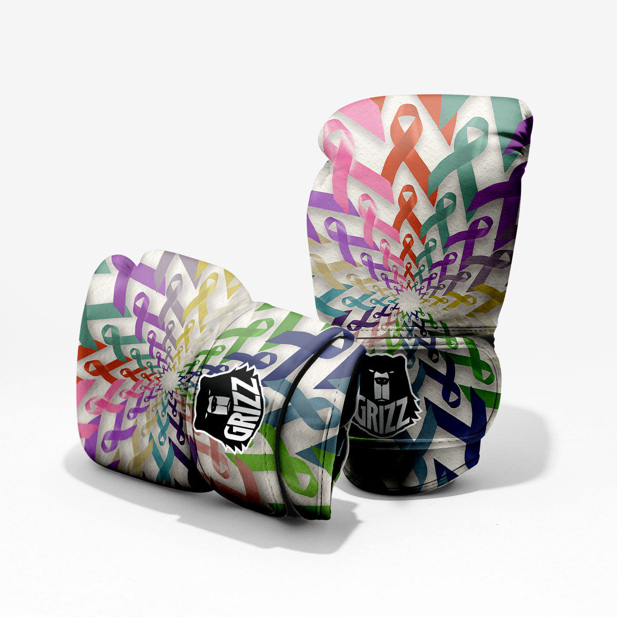 Awareness Mandala Cancer Print Pro Boxing Glove