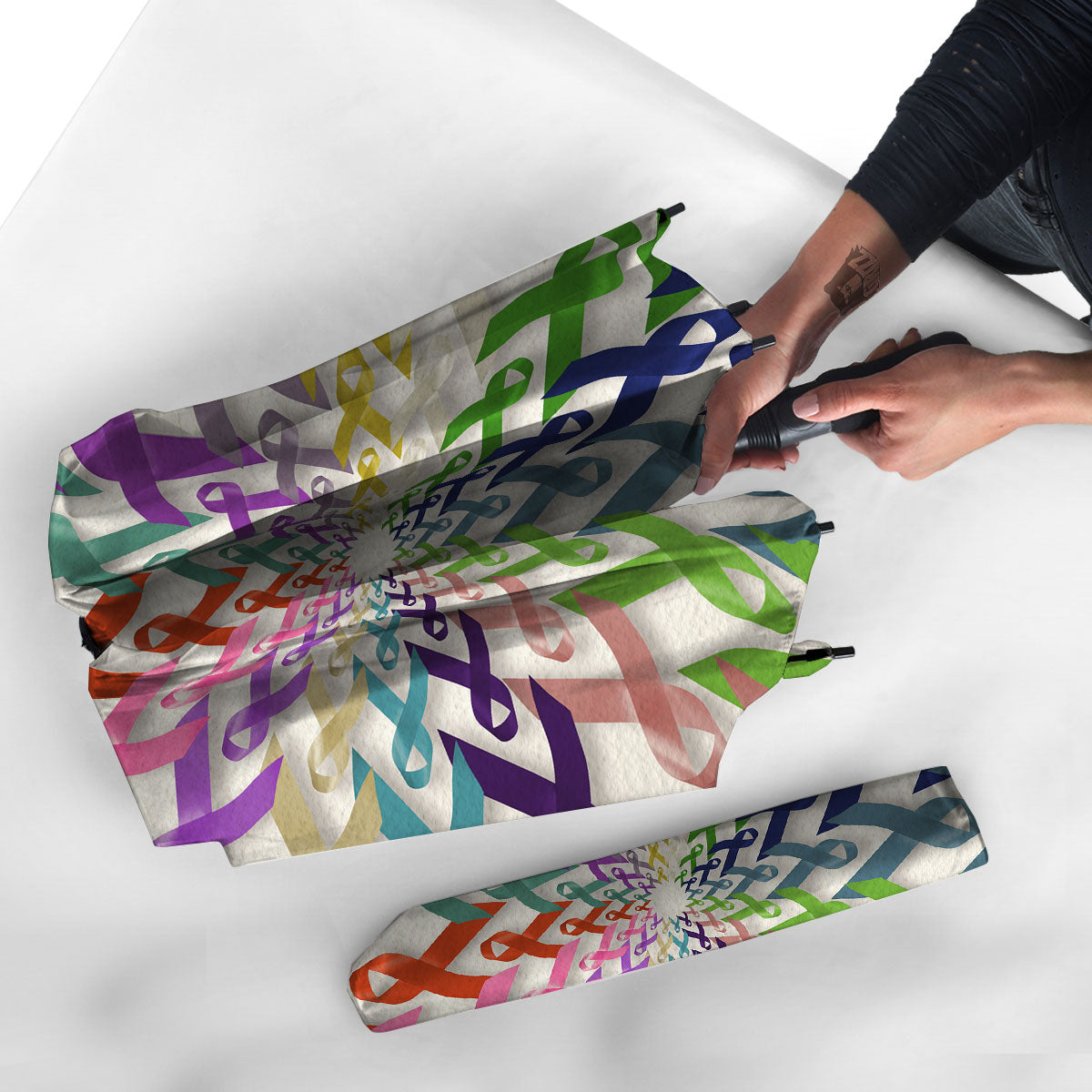 Awareness Mandala Cancer Print Umbrella-grizzshop