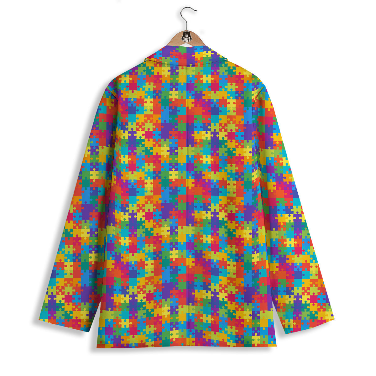 Awareness Puzzle Colorful Autism Print Women's Blazer-grizzshop