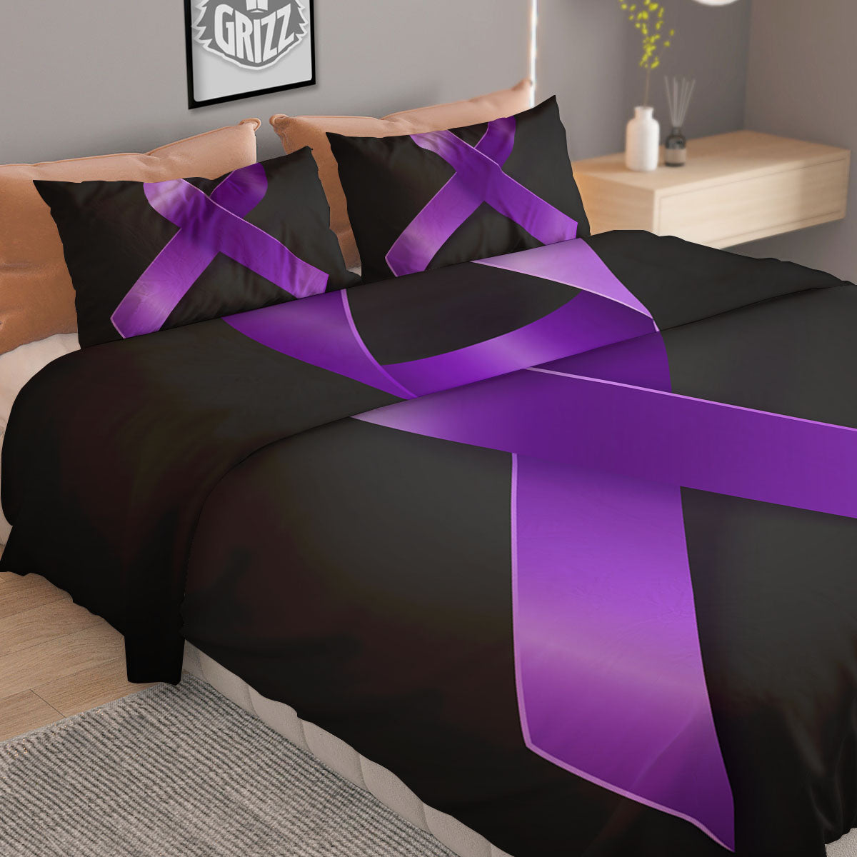 Aztec Grey And White Print Pattern Duvet Cover Bedding Set