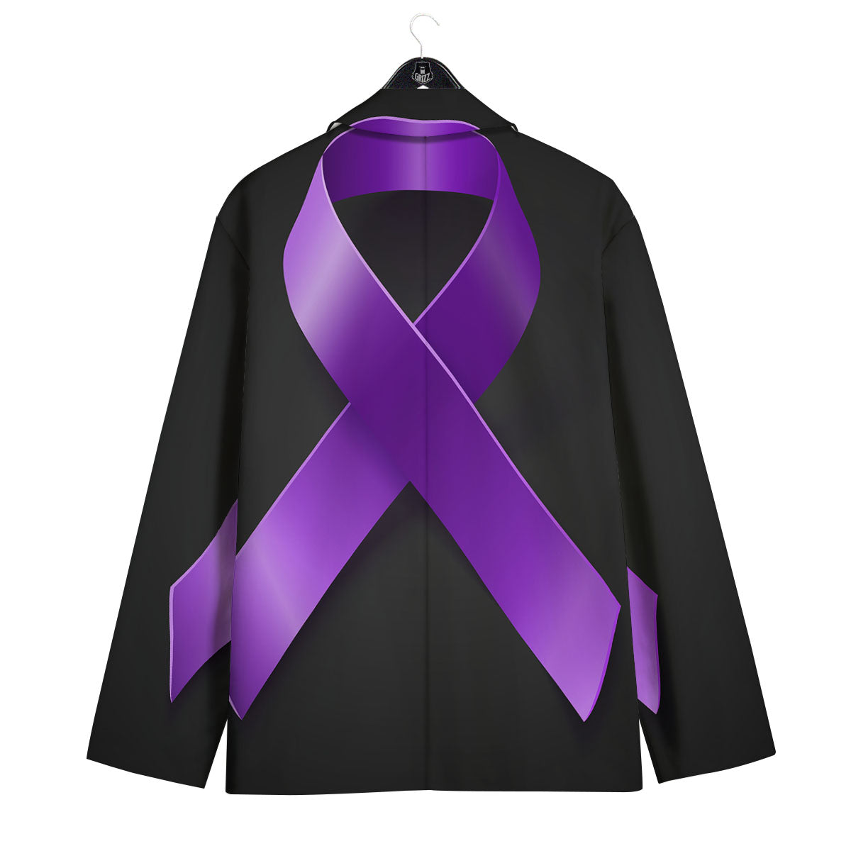 Awareness Ribbon Purple Cancer Print Men's Sport Coat-grizzshop