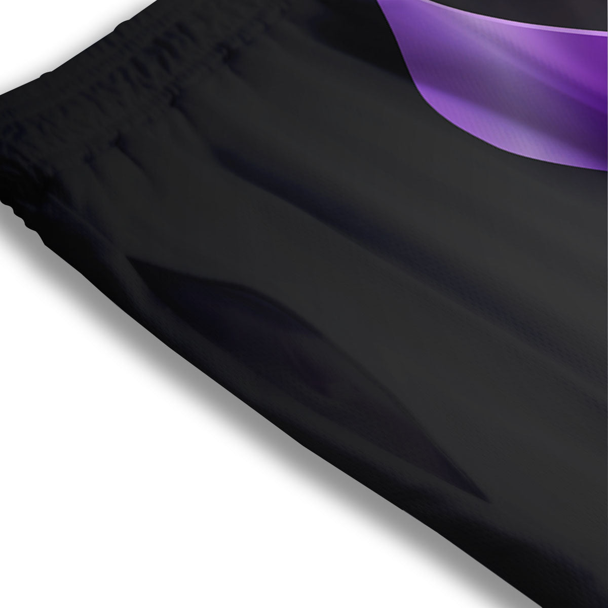 Awareness Ribbon Purple Cancer Print Mesh Shorts