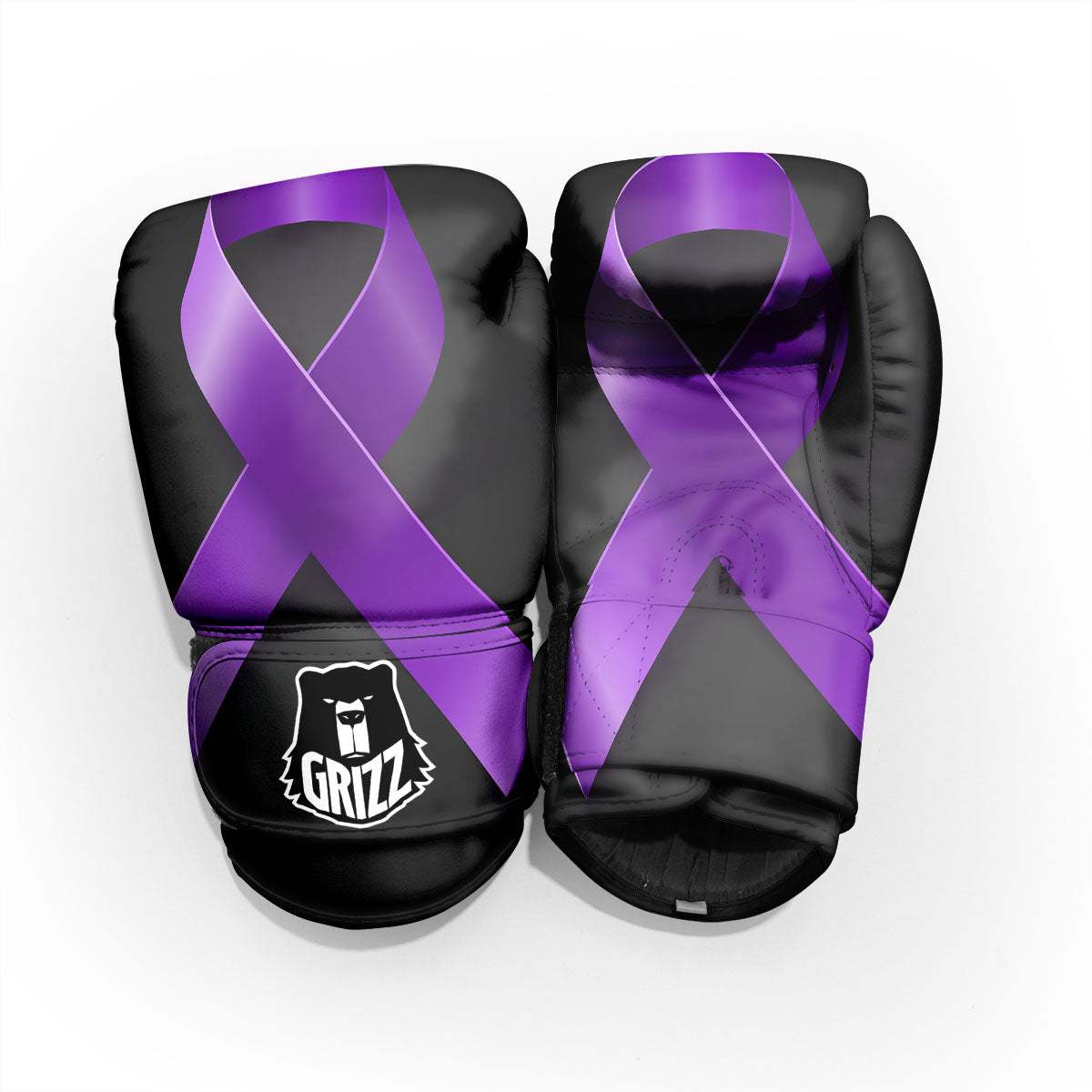 Awareness Ribbon Purple Cancer Print Pro Boxing Glove