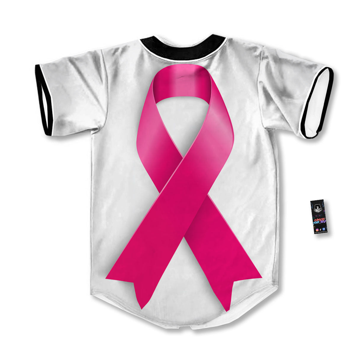 Awareness Ribbons Cancer Print Baseball Jersey-grizzshop