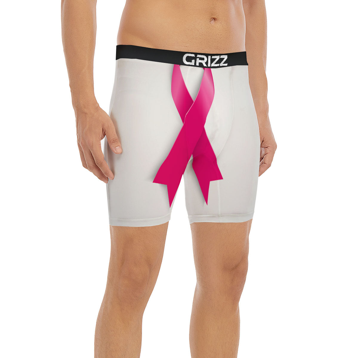Awareness Ribbons Cancer Print Boxer Briefs-grizzshop