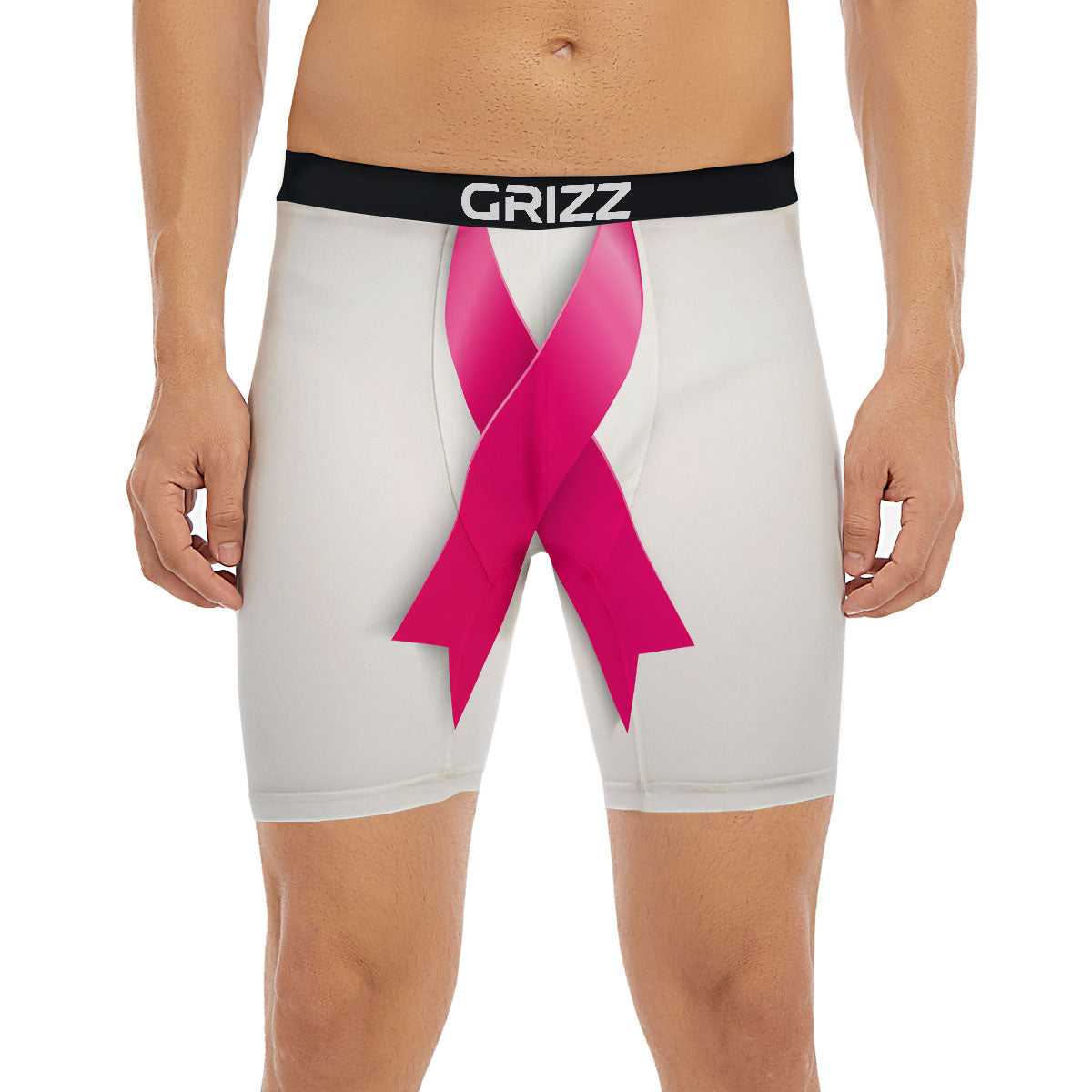 Awareness Ribbons Cancer Print Boxer Briefs-grizzshop