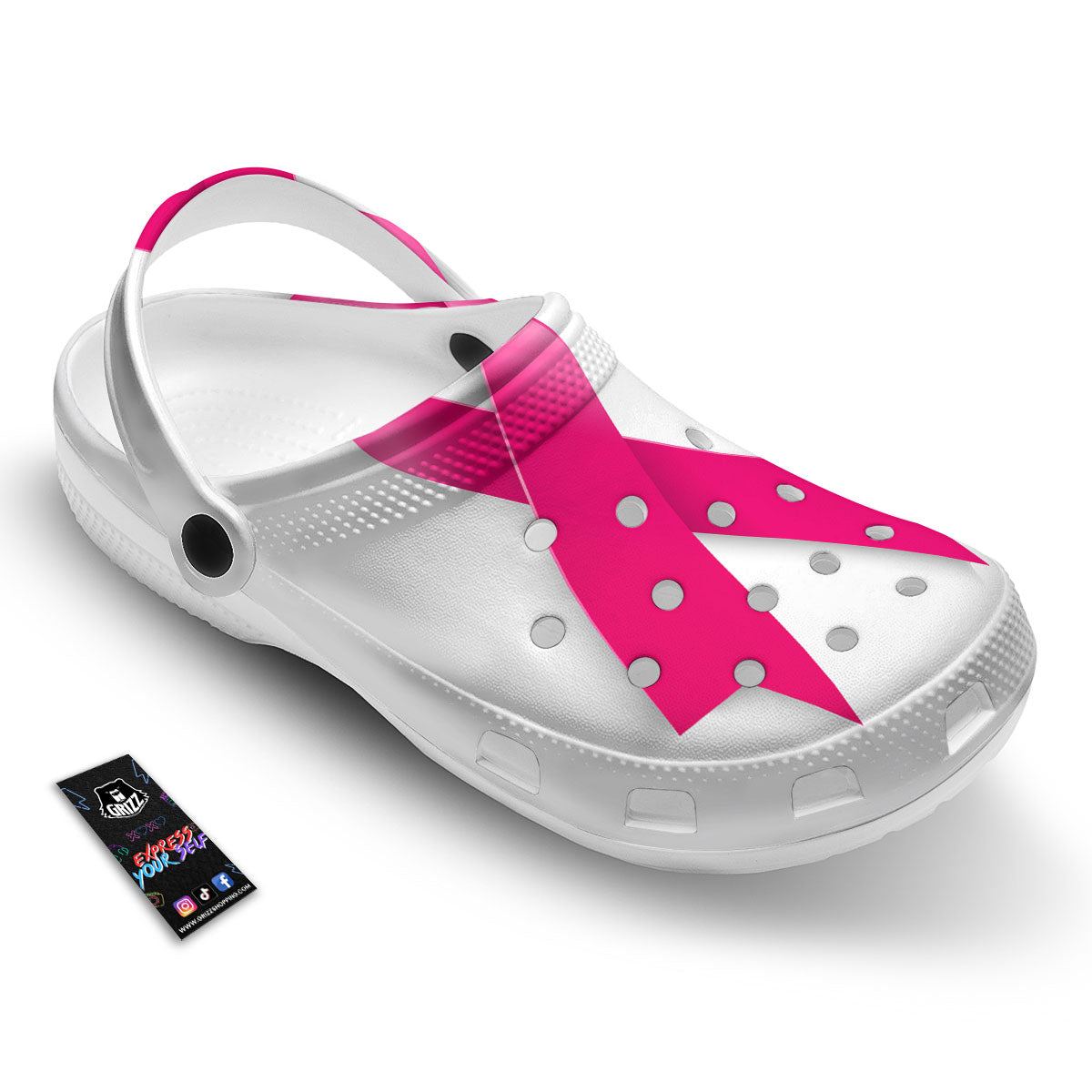 Awareness Ribbons Cancer Print Clog-grizzshop