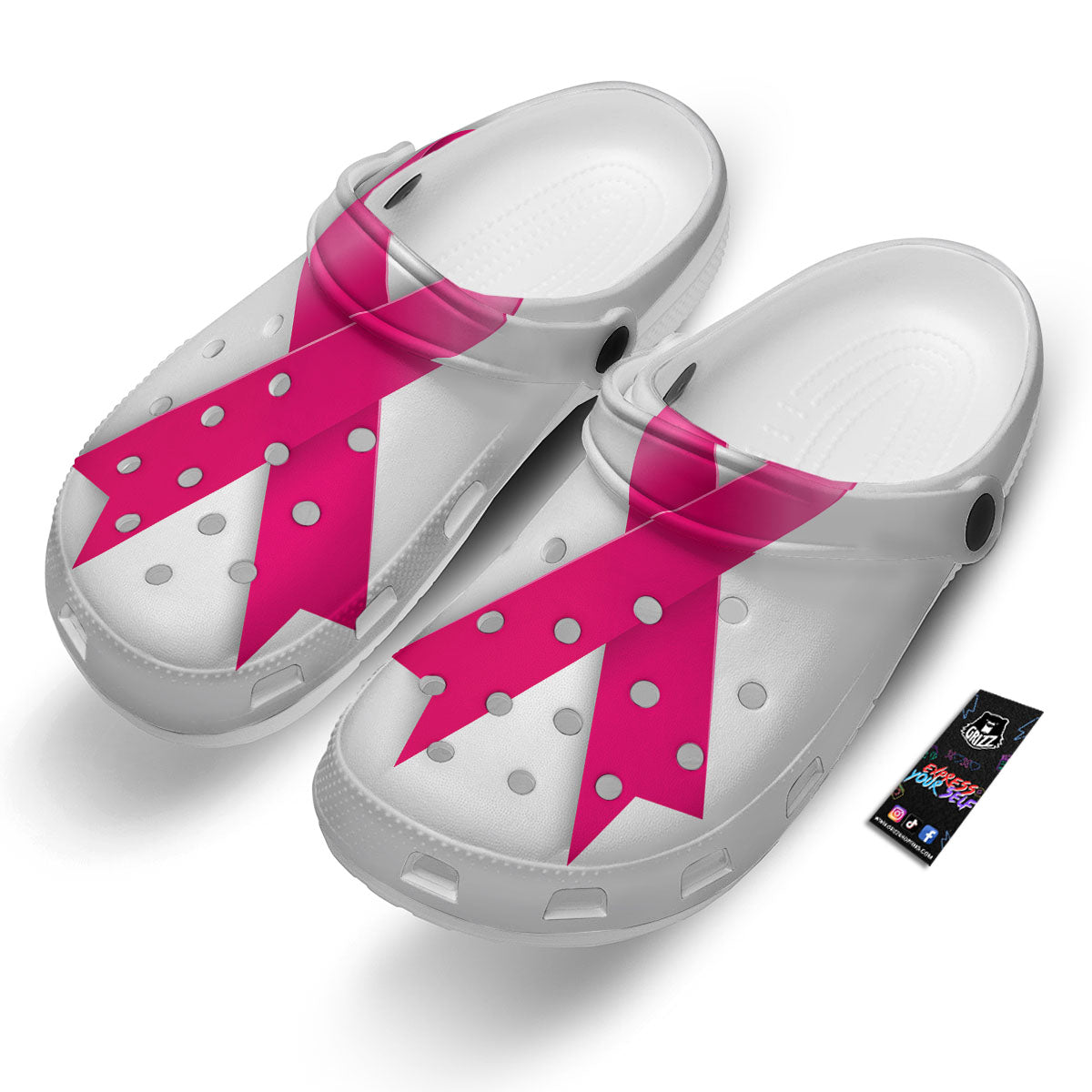 Awareness Ribbons Cancer Print Clog-grizzshop