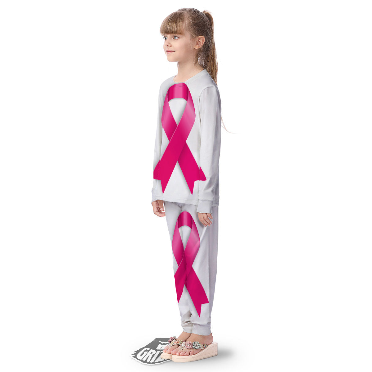 Awareness Ribbons Cancer Print Kid's Pajamas-grizzshop