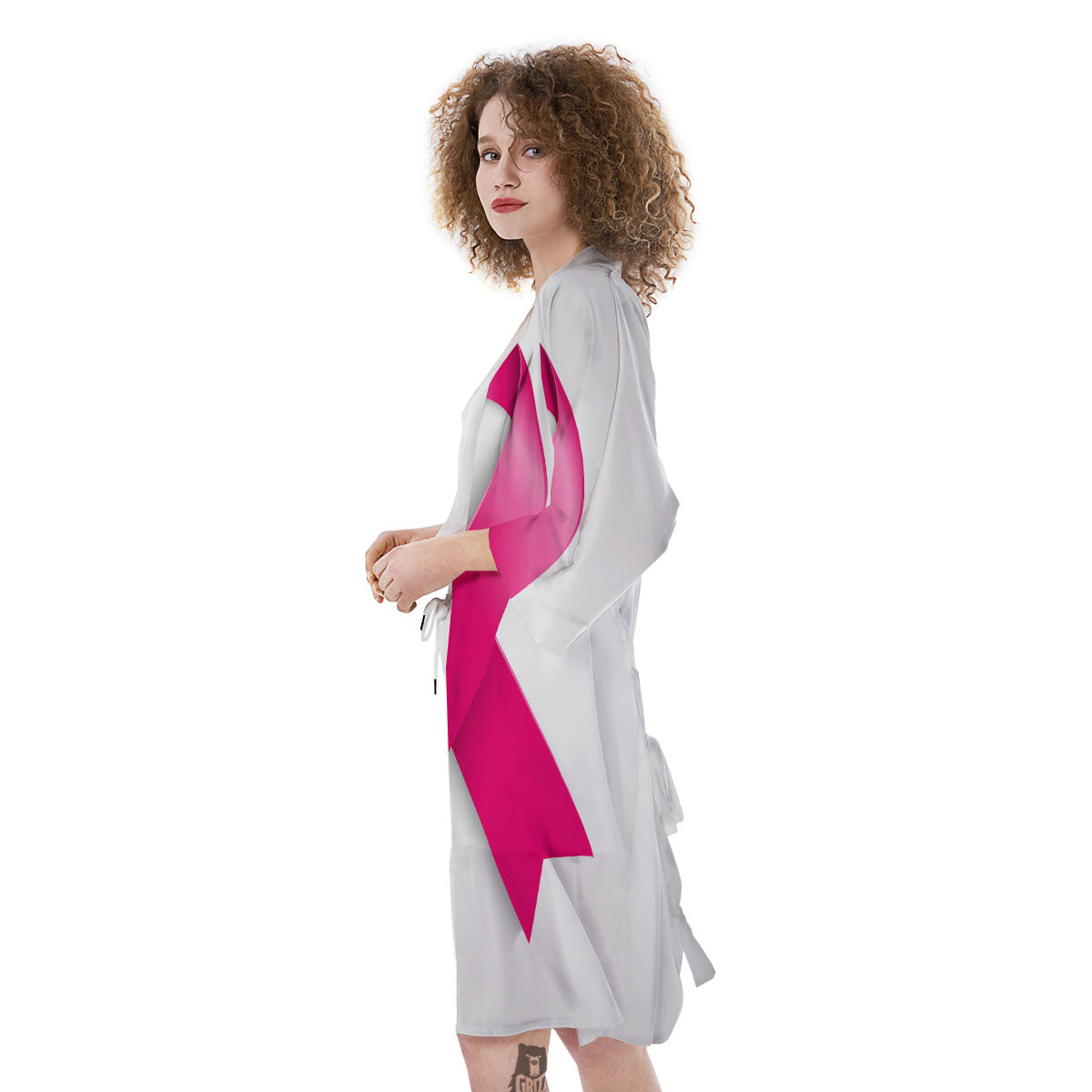Awareness Ribbons Cancer Print Kimono-grizzshop