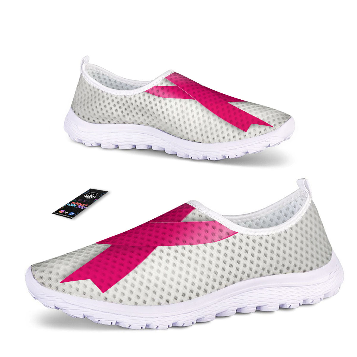 Awareness Ribbons Cancer Print Nurse Shoes-grizzshop