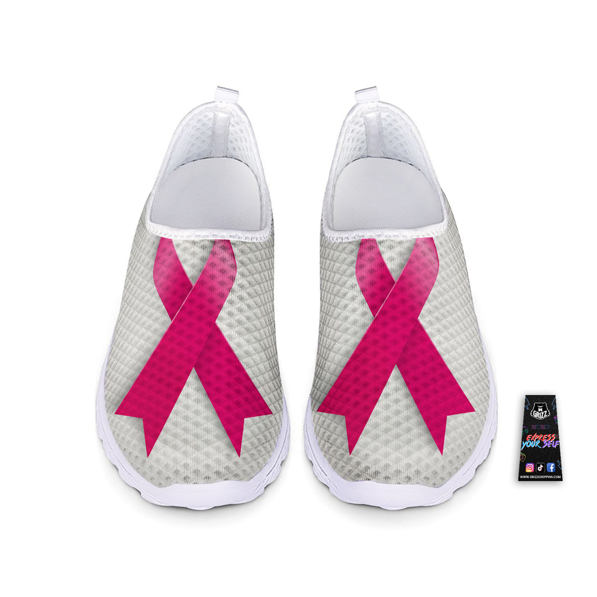 Awareness Ribbons Cancer Print Nurse Shoes-grizzshop