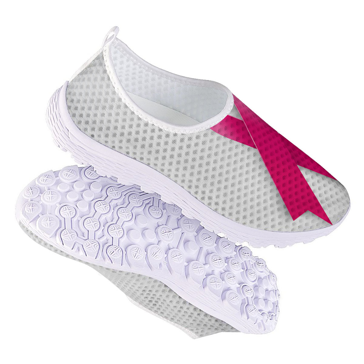 Awareness Ribbons Cancer Print Nurse Shoes-grizzshop