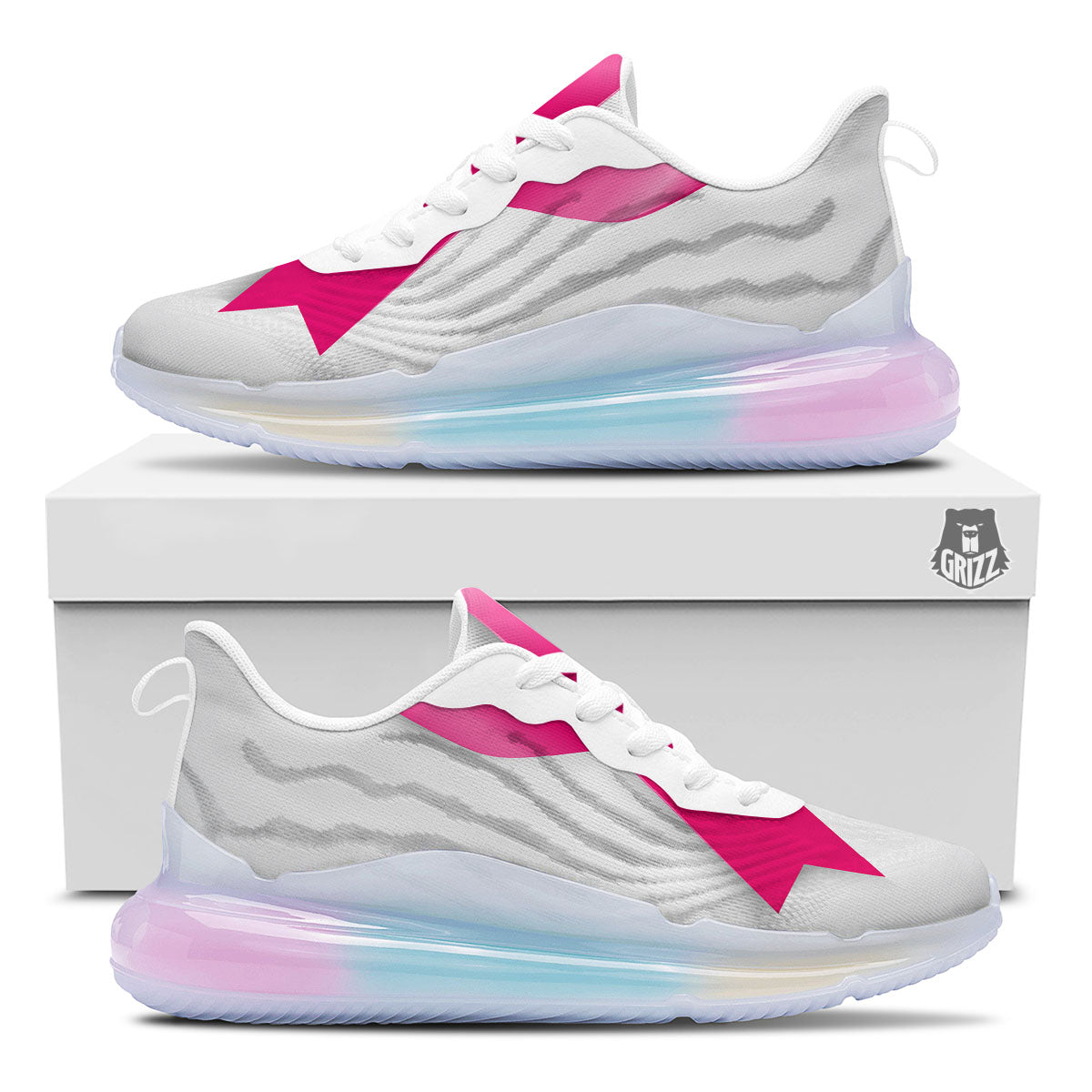 Awareness Ribbons Cancer Print Running Sneakers-grizzshop