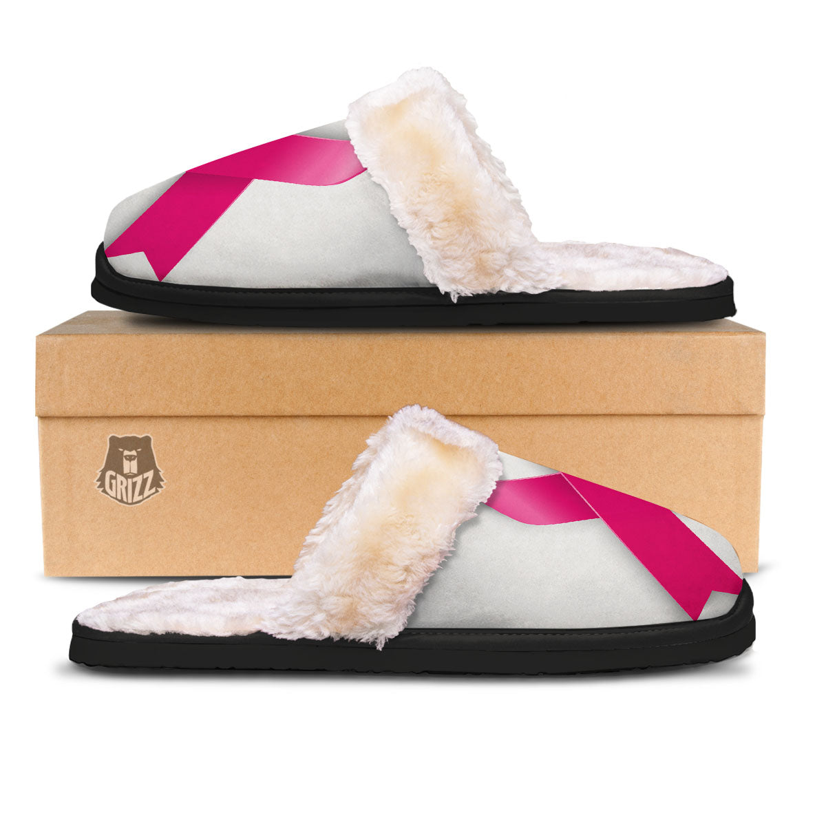 Awareness Ribbons Cancer Print Slippers-grizzshop