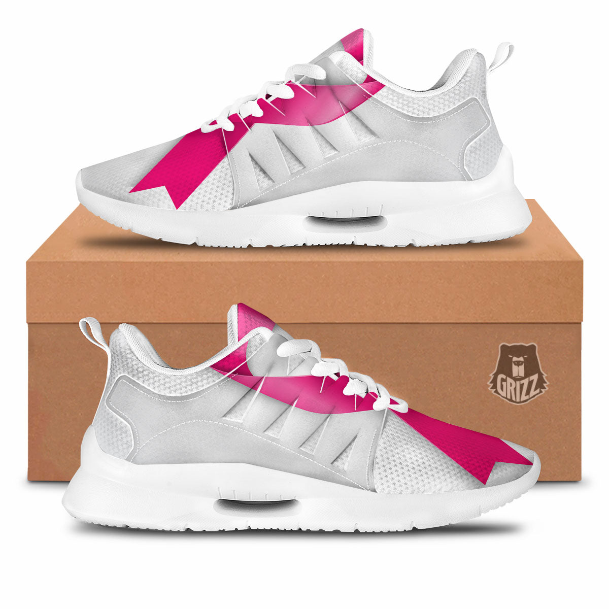 Awareness Ribbons Cancer Print Tennis Shoes-grizzshop