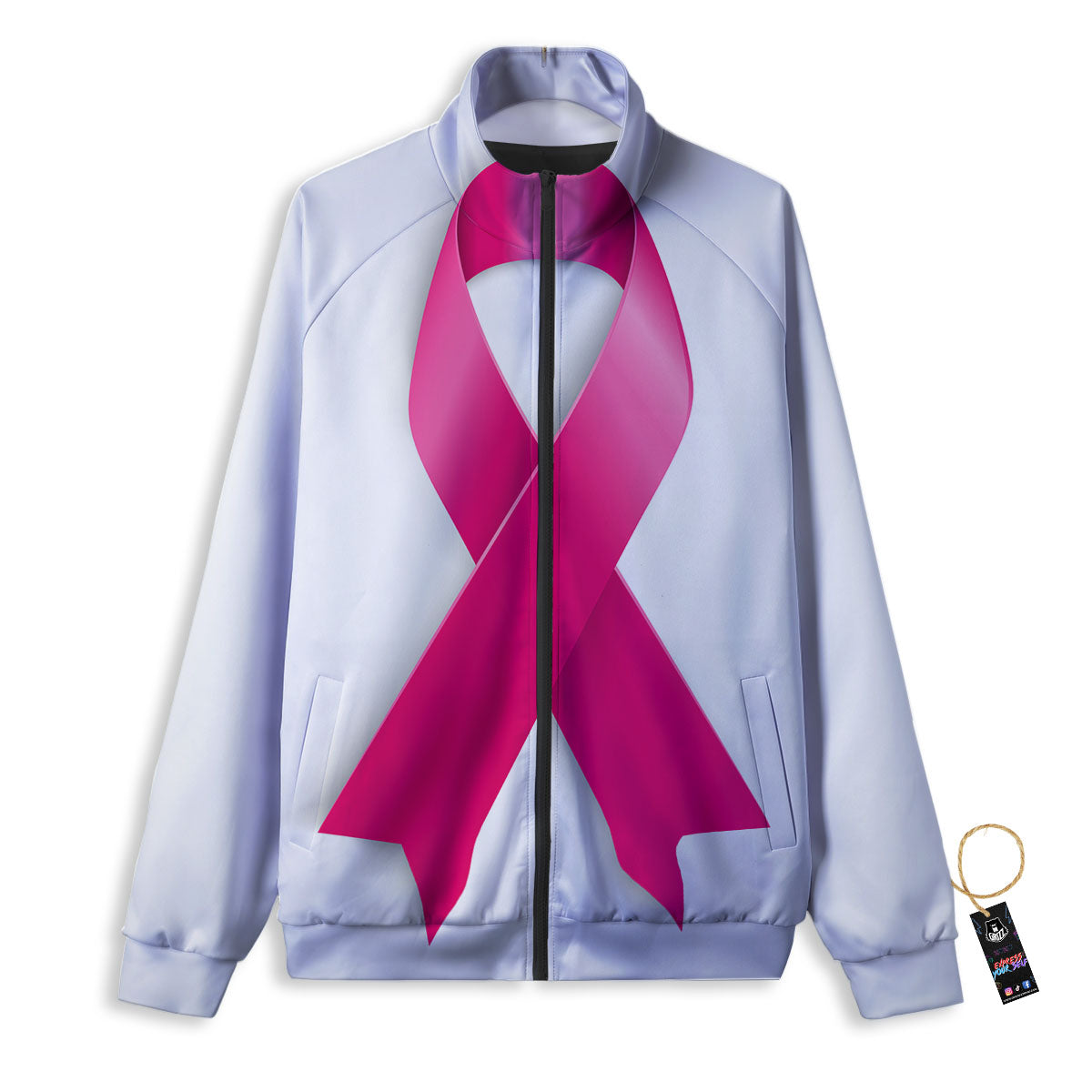 Awareness Ribbons Cancer Print Track Jacket-grizzshop