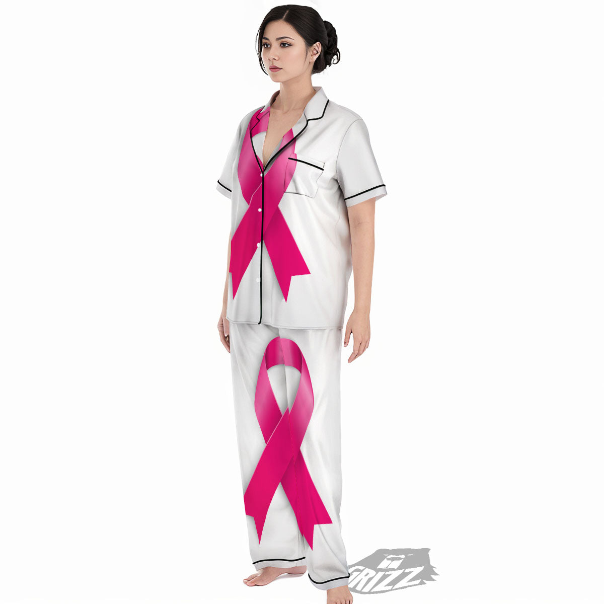 Awareness Ribbons Cancer Print Women's Pajamas Set-grizzshop