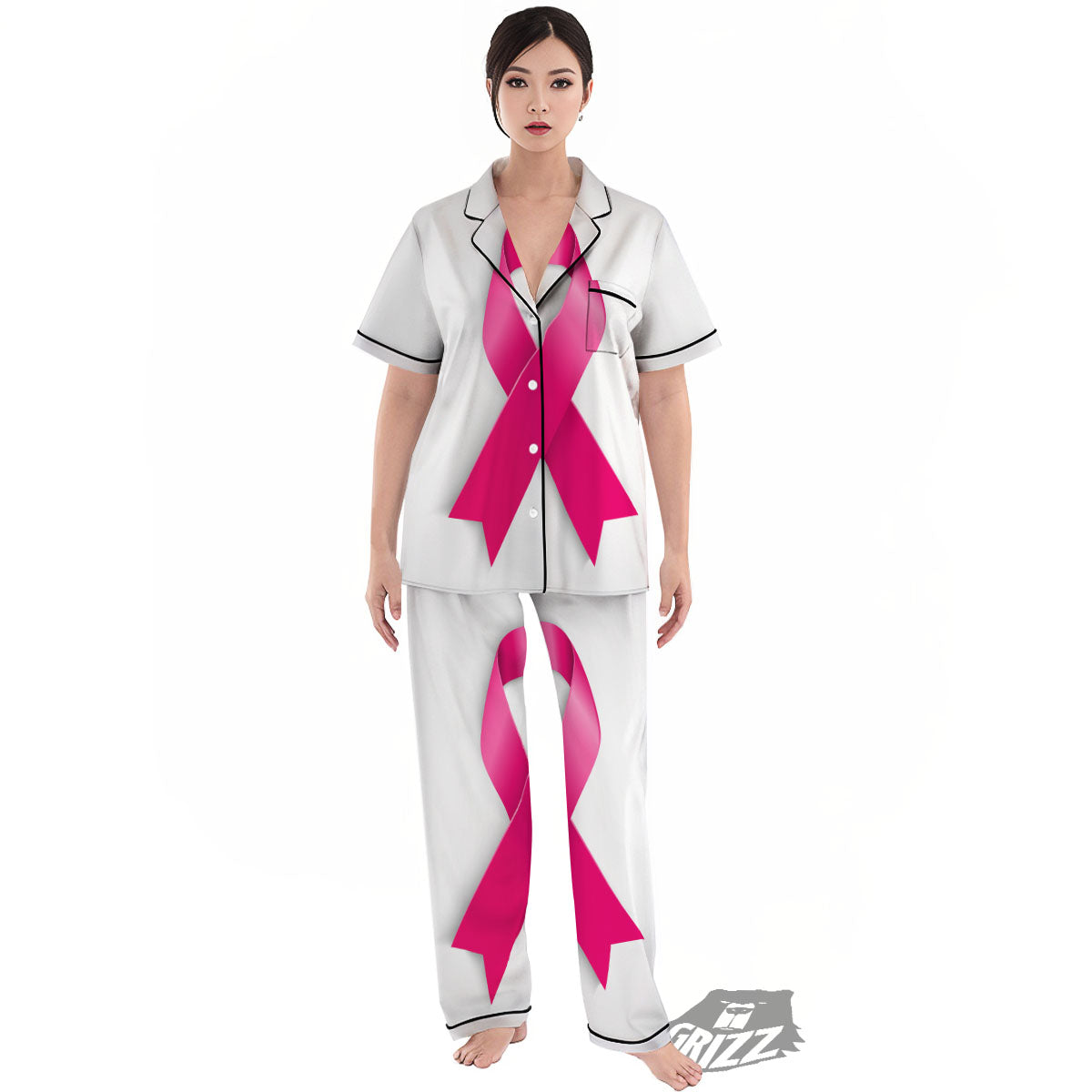 Awareness Ribbons Cancer Print Women's Pajamas Set-grizzshop