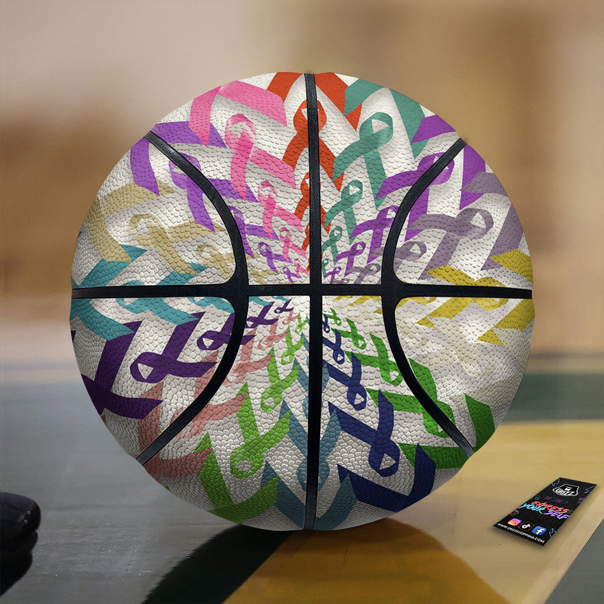 Awareness Mandala Cancer Print Basketball