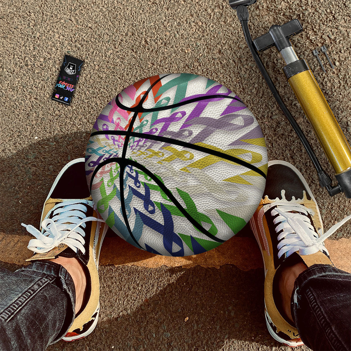Awareness Mandala Cancer Print Basketball
