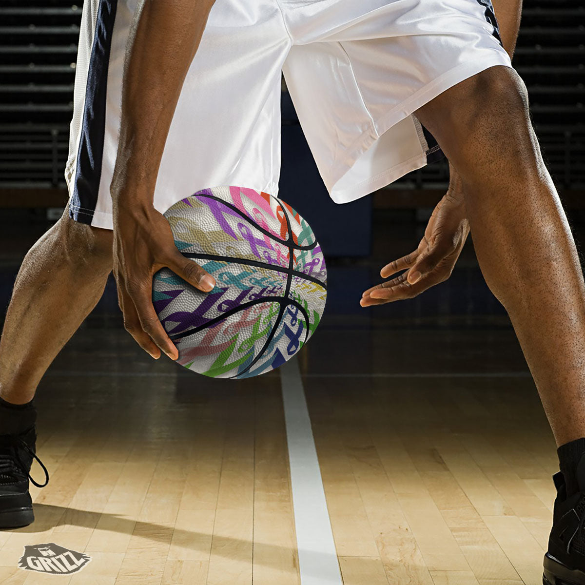 Awareness Mandala Cancer Print Basketball
