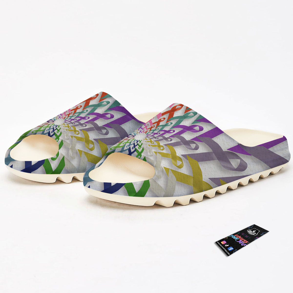 Awareness Mandala Cancer Print Sandals-grizzshop