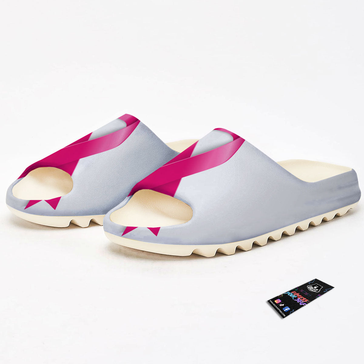 Awareness Ribbons Cancer Print Sandals-grizzshop