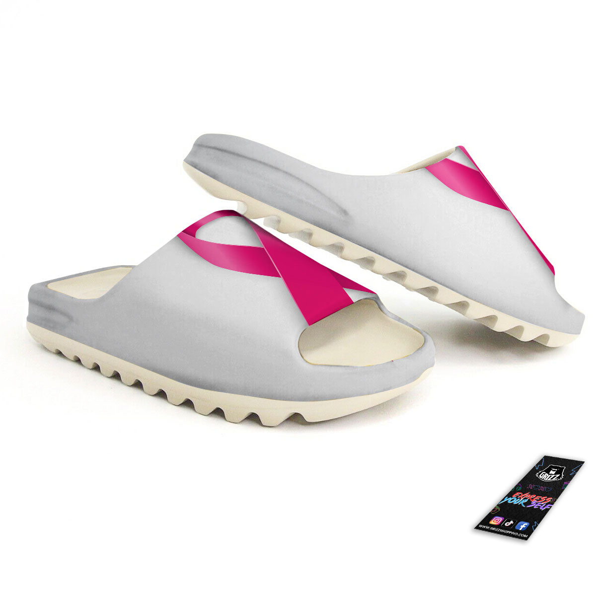 Awareness Ribbons Cancer Print Sandals-grizzshop
