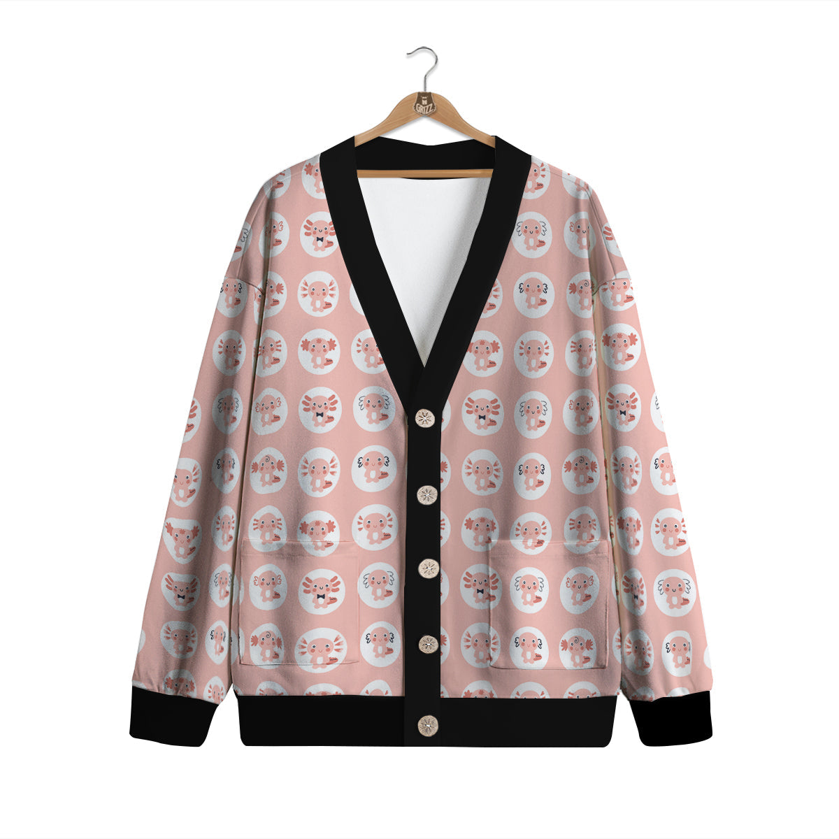 Axolotl Baby Print Pattern Cardigan-grizzshop